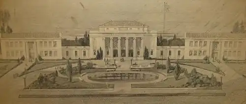 The initial architectural sketch of Chandler High School submitted by Allison & Allison in 1921.