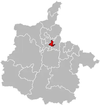 Situation of the canton of Charleville-Mézières-3 in the department of Ardennes
