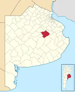 location of Las Flores Partido in Buenos Aires Province
