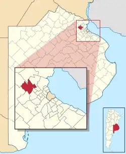 location of Pilar Partido in Gran Buenos Aires
