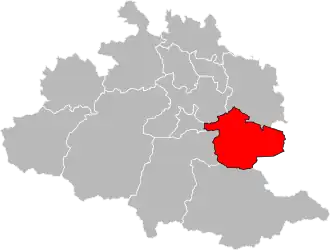 Situation of the canton of Pays d'Olmes in the department of Ariège