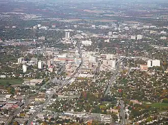 Aerial view of Kitchener-Waterloo