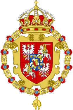 Royal coat of arms (c. 1587&nbsp;– 1668) of Polish–Lithuanian Commonwealth
