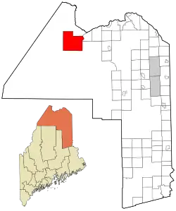Location of Allagash in Aroostook County, Maine