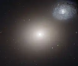 Arp 116 is composed of a giant elliptical galaxy known as Messier 60, and a much smaller spiral galaxy, NGC 4647.