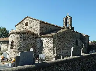The church in Saint-Gineys-en-Coiron