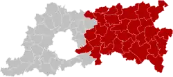 Location of the arrondissement in Flemish Brabant