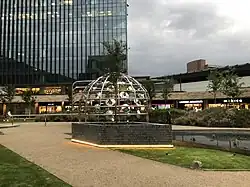 Gardens and sculpture Quisco sonoro ("Sound kiosk") by Tania Candiani, third floor