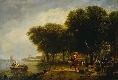 Dutch Peasants Waiting the Return of the Passage Boat, 1834