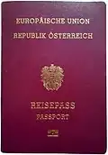 An Austrian ordinary passport (2014–2023)