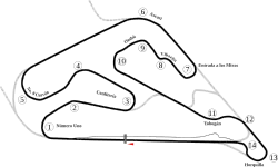 Circuit N° 6 in the version used for motorcycle racing 1987, 1994–1995, 1998–1999