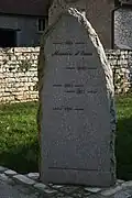 Memorial to floods on the Doubs.
