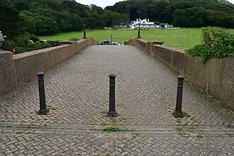 The bridge deck looking towards Haven Cliff House