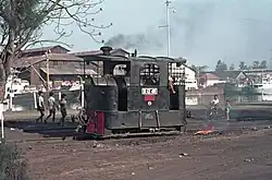 B12 40 tram locomotive, Kalimas, Surabaya, East Java, Indonesia August 1972