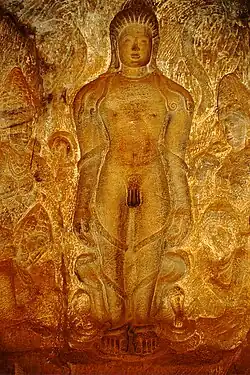 Bahubali at Jain Cave temple No. 4 at Badami, 6th century