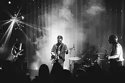 Mild Orange performing in Baden, Switzerland in 2019. Left to right: Josh Reid, Josh Mehrtens, Jack Ferguson, Tom Kelk