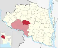 Location of Bagmara Upazila