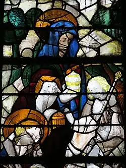 Detail of "Holy Saints at the Tomb" by Guillaume Barbe, Bay 53 Chapel of Saint-Jean-de-la-Nef (15th c.)