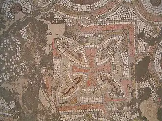 Fifth-century mosaic exterior wall of St. Stephen's Church