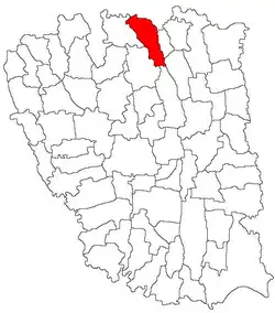 Location in Galați County