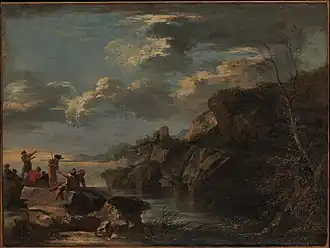 Bandits on a Rocky Coast (c. 1655), oil on canvas, 74.9 x 100&nbsp;cm., Metropolitan Museum of Art
