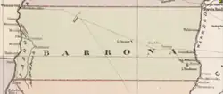 Barrona County in John Sands 1886 map