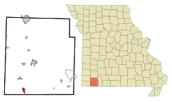 Location of Seligman, Missouri