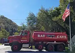 A fire engine of the Bat Cave fire department