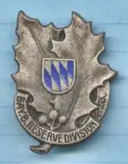 Bavarian Reserve Infantry Division, Cap Badge, 1917.