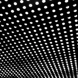 The cover art for Bloom, which shows a grid pattern of white dots against a black background.
