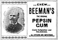 Beeman's Pepsin Gum - Advertisement - 1897