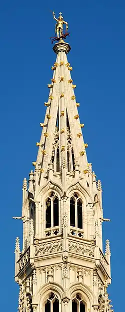 The upper part of the tower