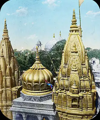 The Kashi Vishwanath Temple was destroyed by Muhammad of Ghor along with thousand other temples in Varanasi.[261]