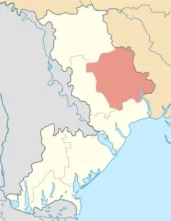 Location of Berezivskyi Raion