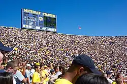 The stadium filled for an American football game, 2003