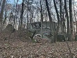 The entire rock complex from the north