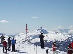 The Black Tusk as seen from the unload area at the top of the Peak Express.