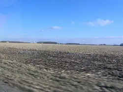 Bloomfield Township consists generally of flat farmland with scattered copses of trees.