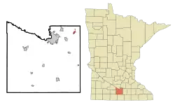 Location of Madison Lake, Minnesota
