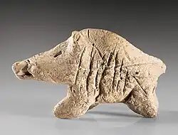 Terracotta boar figurine from Sarab (central Zagros). National Museum of Iran.