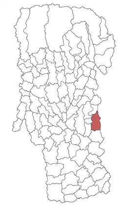 Location in Argeș County
