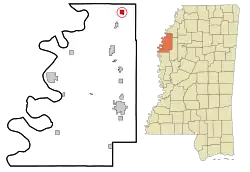 Location of Alligator, Mississippi