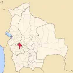 Location of Cercado Province in Bolivia