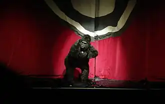 A performance of the stageshow The Mighty Boosh Live. Dave Brown as Bollo. March 2006