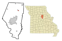 Location of Hallsville, Missouri