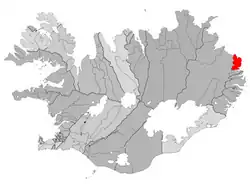 Location of Borgarfjarðarhreppur