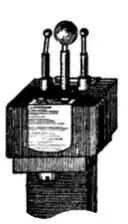 3&nbsp;mm spark ball oscillator Bose used to generate 60&nbsp;GHz waves