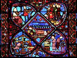 Scenes from the life of Joseph searching for his sons, and also barrel-makers and carpenters at work