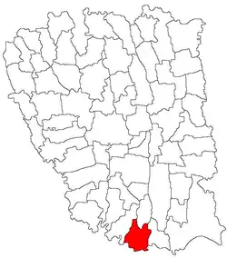 Location in Galați County