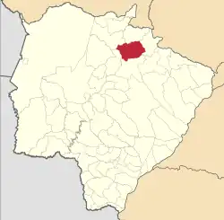 Location in Mato Grosso do Sul state